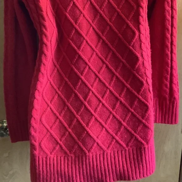 EUC Calvin Klein Red Cowl Neck Sweater  Size:  Medium - Picture 3 of 5